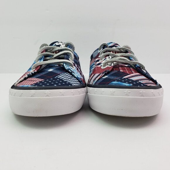 NEW Sperry Crest Vibe Madras Womens Size 6 Multi Patchwork Slip On Sneaker Shoes - Picture 6 of 10